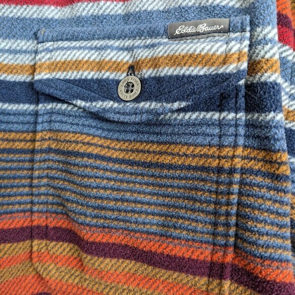 Eddie Bauer Striped Fleece button up - Picture 6 of 6